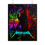 Reaper Of Neon Flames Poster Dark Neon Skull Wall Art Cosmic Energy Illustration Premium Matte Print For Home Studio Office And Urban Spaces