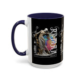 Sculptural Future Statue Art Accent Coffee Mug 11oz 15oz Greek Goddess Cosmic Abstract Splash Bold Artistic Streetwear Ceramic Cup