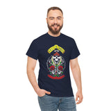 Rock Skull Roses Unisex Heavy Cotton Tee Vintage Rebel Art Bold Graphic Streetwear Inspired By Wild Freedom Music Culture Perfect For Festivals Concerts And Everyday Edge