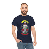 Rock Skull Roses Unisex Heavy Cotton Tee Vintage Rebel Art Bold Graphic Streetwear Inspired By Wild Freedom Music Culture Perfect For Festivals Concerts And Everyday Edge
