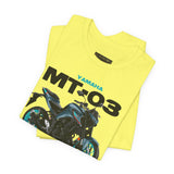 MT03 Inspired Lightweight Street Motorcycle Art Unisex Heavy Cotton Tee Bold Rider Graphic Streetwear Apparel
