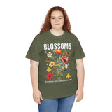 Blossoms Floral Graphic Unisex Heavy Cotton Tee Comfortable Streetwear Timeless Charm Motivational Nature Inspired T Shirt Perfect Gift for Garden Lovers Friends Birthdays Casual Everyday Wear