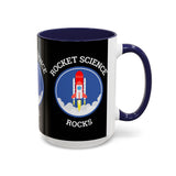 Rocket Science Rocks Accent Coffee Mug 11oz 15oz Space Lover Science Gift Black White Two Tone Ceramic Cup