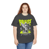 Praise Angel Statue Graphic Unisex Heavy Cotton Tee Spiritual Gothic Streetwear T-Shirt