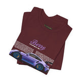 Porsche 911 GT3 RS Berry Purple Inspired Illustrated Sports Car Graphic T Shirt Luxury Performance Racing Streetwear Unisex Heavy Cotton Tee High Speed Motorsport Lifestyle Gift For Car Enthusiasts