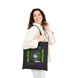Stalked By Spectator Cyberpunk Anime Glitch Cotton Canvas Tote Bag Japanese Streetwear Futuristic Shopper