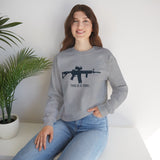 I Am The Weapon Unisex Sweatshirt Motivational Tactical Mindset Streetwear Bold Warrior Energy Graphic Pullover For Confidence Training Gym Wear Everyday Power Statement