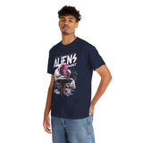 Aliens Exist UFO Graphic Unisex Heavy Cotton Tee Sci Fi Streetwear T Shirt Extraterrestrial Space Alien Design