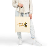 Tate Knight Tote Bag Cotton Canvas Chess Horse Logo Design Durable Reusable Eco Friendly Entrepreneur Motivation Hustler Lifestyle Carry Bag