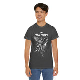 Fly High Angel Design Unisex Heavy Cotton Tee Streetwear Graphic T Shirt Spiritual Guardian Winged Warrior Style