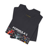 Formula 1 High Performance Triple Racing Machines Unisex Heavy Cotton Tee Dynamic Motorsport Inspired Streetwear Graphic Shirt for Speed Lovers and Premium Casual Style