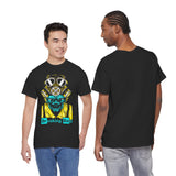 Breaking Bad Toxic Genius Neon Gas Mask Skull Unisex Heavy Cotton Tee Bold Streetwear Graphic T-Shirt For Rebels Artists And Visionaries With Cyberpunk Science Aesthetic