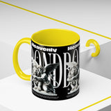 Heavenly Bond Accent Coffee Mug 11oz 15oz Angel And Lion Statue Spiritual Artistic Graphic Ceramic Cup Bold Motivational Streetwear Inspired Fashion Drinkware