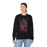Guerrero Warrior Unisex Sweatshirt Bold Tribal Art Design Ancient Strength Symbol Cultural Fighter Graphic Streetwear For Gym Festivals Motivation And Everyday Power