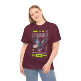 The Charmer Unisex Heavy Cotton Tee Futuristic Butterfly Graphic Streetwear Neon Cyber Aesthetic Artistic Fashion Statement T Shirt