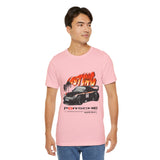 Black Widebody Turbo Racing Car Graphic Unisex Heavy Cotton Tee Streetwear Speed Culture Shirt for Car Enthusiasts