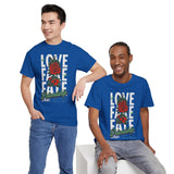 Love Fake Friendship Rose Graphic Unisex Heavy Cotton Tee Bold Statement Streetwear T Shirt Empowering Artistic Floral Design for Self Expression Perfect Gift for Friends Birthdays Parties Casual Wear