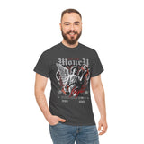 Money Bright Unisex Heavy Cotton Tee Angel Statue Graphic Gothic Streetwear Red Neon Aesthetic Artistic Fashion Statement T Shirt