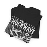 Feel The Shockwave Horizon Force Airplane Graphic Unisex Heavy Cotton Tee Military Aviation Streetwear T Shirt