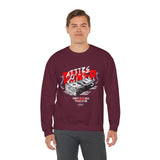 Attire Power Unisex Heavy Blend Crewneck Sweatshirt Graphic Pullover Black Hustler Money Stack Design Wealth Streetwear Bold Entrepreneur Alpha Mindset Financial Success Fashion
