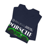Porsche 911 Green Monster Racing Car Graphic Unisex Heavy Cotton Tee High Performance Speed Machine Streetwear Shirt for Car Enthusiasts