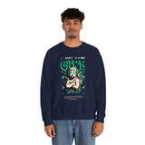 I Don’t Care True Freedom Angel Unisex Heavy Blend Crewneck Sweatshirt Gothic Cherub Graphic Bold Motivational Streetwear Statement Pullover