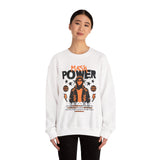 Mask Power Anonymous Strength Graphic Unisex Heavy Blend Crewneck Sweatshirt Bold Urban Hacker Inspired Streetwear Empowerment Pullover