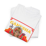 Lord Ganesha Graphic T Shirt Divine Ganpati Bappa Morya Hindu Devotional Spiritual Festival Wear Unisex Cotton Tee Ganesh Chaturthi Pooja Outfit Indian Cultural Streetwear Gift
