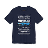 Blue Apex Muscle Coupe Blueprint Art Unisex Heavy Cotton Tee Powerful Street Machine Graphic Shirt for Car Lovers and Collectors