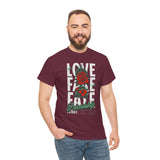 Love Fake Friendship Rose Graphic Unisex Heavy Cotton Tee Bold Statement Streetwear T Shirt Empowering Artistic Floral Design for Self Expression Perfect Gift for Friends Birthdays Parties Casual Wear