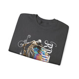 Sculptural Future Statue Art Graphic Unisex Heavy Blend Crewneck Sweatshirt Cosmic Greek Goddess Abstract Streetwear Pullover