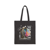 Sculptural Future Statue Art Cotton Canvas Tote Bag Greek Goddess Abstract Cosmic Splash Bold Artistic Streetwear Reusable Shopping Bag