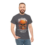 Wildfire Skull Flames Unisex Heavy Cotton Tee Gothic Inferno Graphic Bold Streetwear Motivational Statement T Shirt