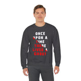 Unisex Once Upon A Time There Lived A Ghost Crewneck Sweatshirt Horror Graphic Pullover Spooky Paranormal Gothic Halloween Inspired Scary Storytelling