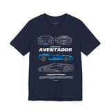 Blue Supercar Roadster Inspired Side Profile Art Unisex Tee Luxury Performance Streetwear Graphic Shirt