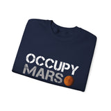 Mars Exploration Unisex Crewneck Sweatshirt Futuristic Space Adventure Graphic Cozy Sci Fi Design Inspirational Streetwear Perfect Gift for Space Lovers and Dreamers
