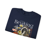 My Heart Is Beating Floral Anatomy Collage Unisex Heavy Blend Crewneck Sweatshirt Vintage Abstract Graphic Bold Artistic Streetwear Pullover