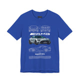 High Performance Silver Track Car Unisex Heavy Cotton Tee Bold Streetwear Racing Style Graphic Shirt Gift for Speed Lovers