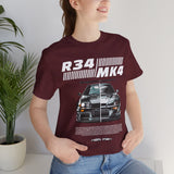 Dual Turbo Street Machine Graphic Unisex Heavy Cotton Tee High Performance Racing Car Split Design Shirt for Speed Lovers