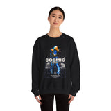 Cosmic Catalyst Unisex Heavy Blend Crewneck Sweatshirt Futuristic Sci Fi Space Astronaut Graphic Pullover Cyberpunk Streetwear Bold Galaxy Design Alpha Mindset Fashion