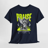 Praise Angel Statue Graphic Unisex Heavy Cotton Tee Spiritual Gothic Streetwear T-Shirt