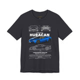 Exotic Blue Supercar Roadster Blueprint Art Unisex Heavy Cotton Tee Premium Streetwear Car Enthusiast Gift Performance Inspired Design Shirt