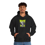 Praise Angel Statue Graphic Unisex Heavy Blend Hooded Sweatshirt Gothic Spiritual Streetwear Hoodie