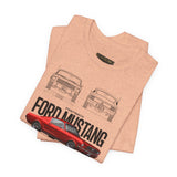 Classic 1965 Fastback Muscle Car Illustration Unisex Heavy Cotton Tee Retro Collector Streetwear Gift Shirt