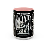 Heavenly Bond Accent Coffee Mug 11oz 15oz Angel And Lion Statue Spiritual Artistic Graphic Ceramic Cup Bold Motivational Streetwear Inspired Fashion Drinkware