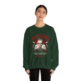 Monsters Skull Guardians Gothic Horror Unisex Heavy Blend Crewneck Sweatshirt Dark Graphic Halloween Streetwear Bold Vintage Skull Pullover