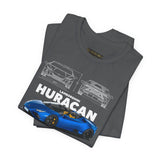 Exotic Blue Supercar Roadster Blueprint Art Unisex Heavy Cotton Tee Premium Streetwear Car Enthusiast Gift Performance Inspired Design Shirt