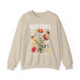 Blossoms Floral Crewneck Sweatshirt Comfortable Unisex Pullover Timeless Charm Streetwear Nature Inspired Empowerment Design Perfect Gift for Garden Lovers Friends Birthdays Cozy Days Casual Wear