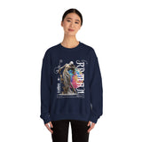 Sculptural Future Statue Art Graphic Unisex Heavy Blend Crewneck Sweatshirt Cosmic Greek Goddess Abstract Streetwear Pullover