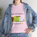 When Life Hurts Thoonguu Tamil Funny Meme T Shirt Trending Kollywood Comedy Inspired Graphic Tee Youth Attitude Casual Wear Unisex Cotton Streetwear India